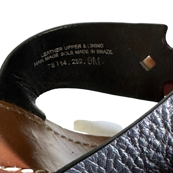 Tory Burch Black Moore Elba Tumbled Leather Thong in Black size 9 - Picture 10 of 15